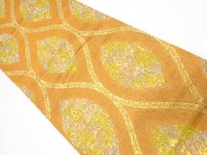 アンティーク　立涌に唐花模様織出し袋帯（着用可）